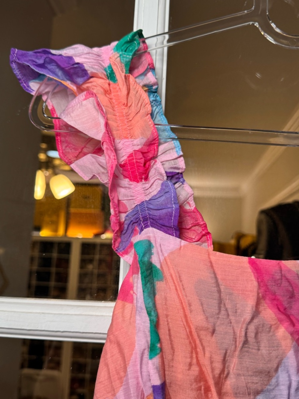 ๐ฉท๐๐งก๐โ Blu Pepper Pink Multicolor Ruffle Strap Maxi Dress - Picture 5 of 9